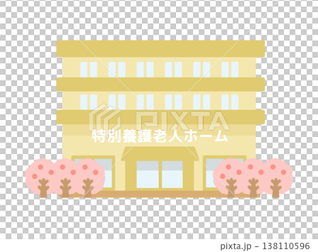 老人特殊護理院、護理機構、建築、櫻花、插圖 138110596