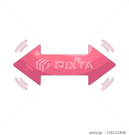 Illustration of double arrow Illustration of double arrow 138111408