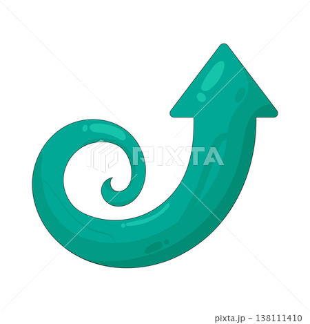 Illustration of arrow pointing up 138111410