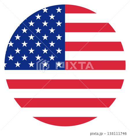 アメリカ合衆国国旗　星条旗　円形 138111746