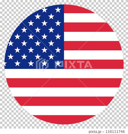 アメリカ合衆国国旗　星条旗　円形 138111746