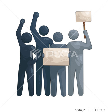 Illustration of protester  138111993