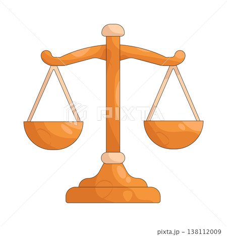 Illustration of balance scales 138112009