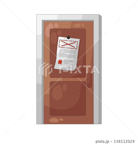 Illustration of closed door Illustration of closed door 138112029