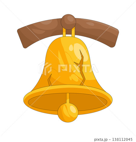 Illustration of broken bell Illustration of broken bell 138112045