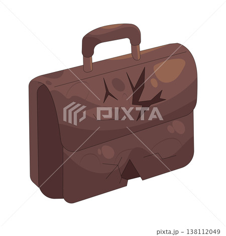 Illustration of broken briefcase 138112049