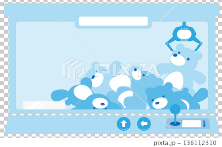 テディベアのUFOキャッチャーの背景イラスト テディベアのUFOキャッチャーの背景イラスト 138112310