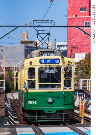 市街地を走る長崎市電 市街地を走る長崎市電 138112333