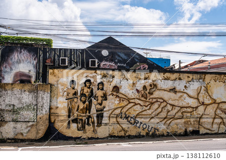 Av. Sete de Setembro street in the historic center of Manaus, Am 138112610