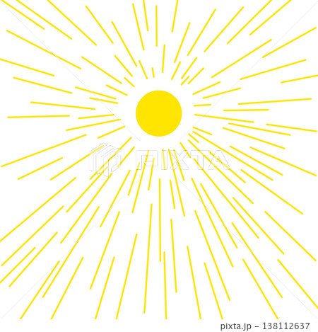強い太陽の日差しのイラスト 138112637