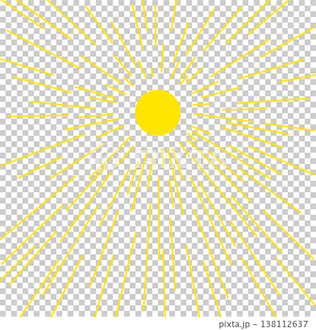 強い太陽の日差しのイラスト 138112637