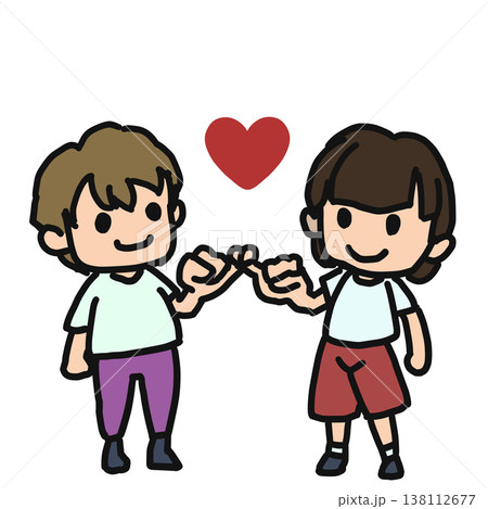 ゆびきりげんまん、約束、ハート。 138112677