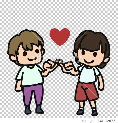 ゆびきりげんまん、約束、ハート。 138112677