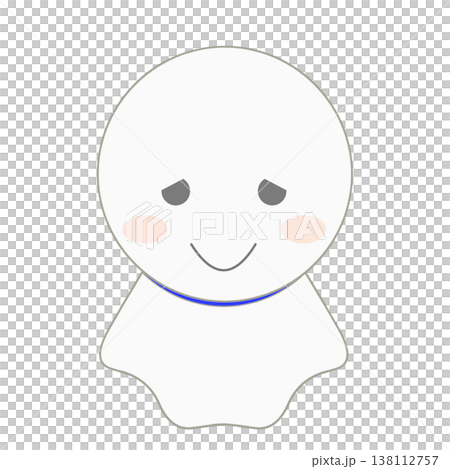 一幅帶著憂慮笑容的晴天娃娃(天氣娃娃)插圖 一幅帶著憂慮笑容的晴天娃娃(天氣娃娃)插圖 138112757