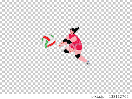 圖解：女排運動員接球。 138112762