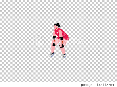 女排運動員的插圖 138112764