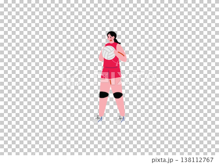 女排運動員的插圖 女排運動員的插圖 138112767