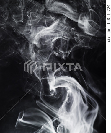 Smoke, fog or mist on dark background, vapor wave with cloud of gas and fantasy in a studio. Texture, steam or spray with mystery, magic and cigarette, dry ice with special effects and moving smog Smoke, fog or mist on dark background, vapor wave with cloud of gas and fantasy in a studio. Texture, steam or spray with mystery, magic and cigarette, dry ice with special effects and moving smog 138113724