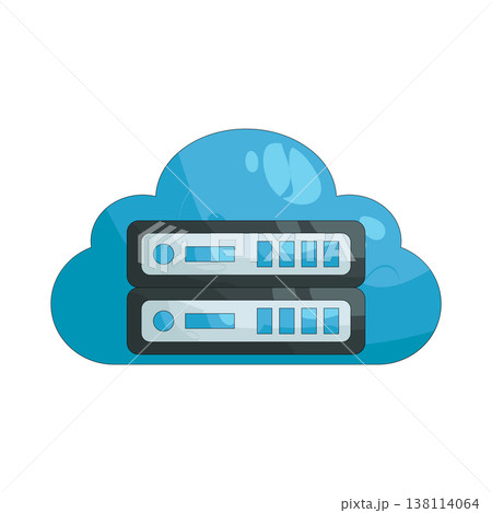 Illustration of Cloud server 138114064