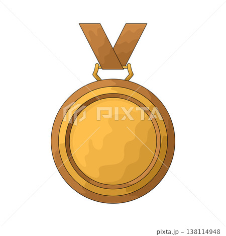 Illustration of Bronze Medal Illustration of Bronze Medal 138114948