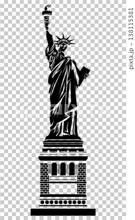 自由女神像輪廓插圖 自由女神像輪廓插圖 138115381