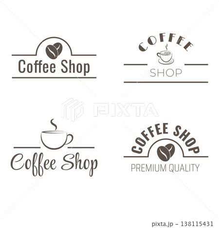 coffee shop labels set coffee shop labels set 138115431