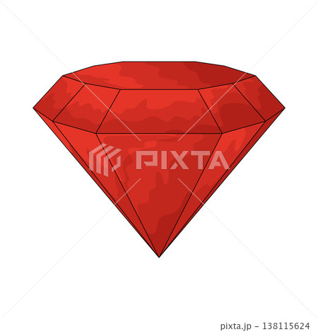 Illustration of Red Diamond Illustration of Red Diamond 138115624