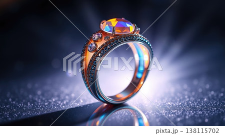 Single fine ring captured in minimal style. A chic, elegant, and timeless visual. 138115702