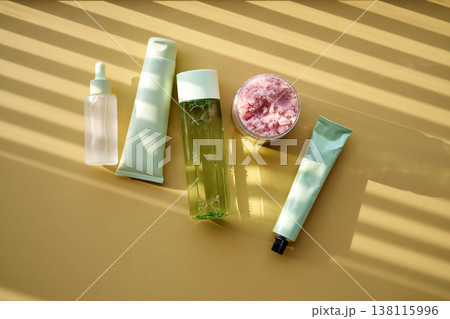 Skincare cosmetic products for beauty innovations concept 138115996