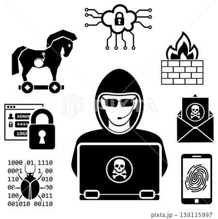 Internet Security Icon Set Internet Security Icon Set 138115997