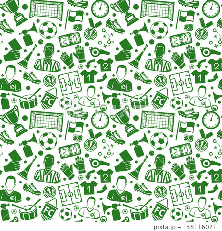 Soccer Football Seamless Pattern Soccer Football Seamless Pattern 138116021