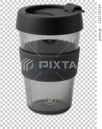 Reusable zero waste travel mug with a sleek design, isolated. Perfect for sustainable coffee culture, eco-conscious lifestyles, and plastic-free habits Reusable zero waste travel mug with a sleek design, isolated. Perfect for sustainable coffee culture, eco-conscious lifestyles, and plastic-free habits 138116354