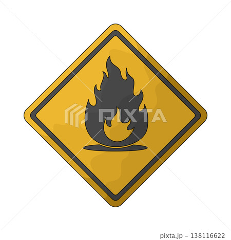 Illustration of Flammable Symbol 138116622