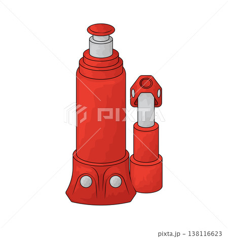 Illustration of Hydraulic Jack Illustration of Hydraulic Jack 138116623