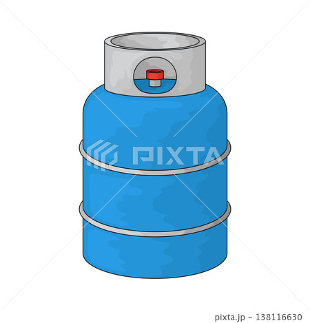 Illustration of gas cylinder Illustration of gas cylinder 138116630
