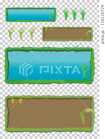 田んぼのフレーム 138116729