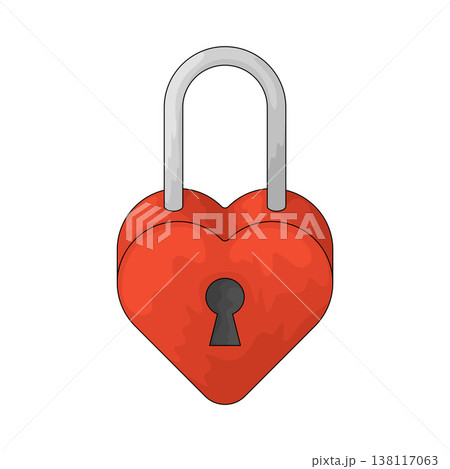 Illustration of Heart Lock 138117063