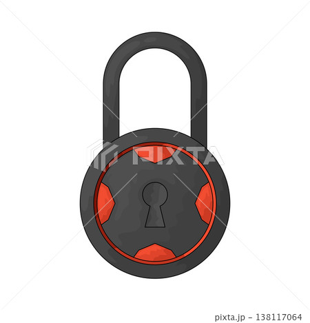 Illustration of padlock Illustration of padlock 138117064
