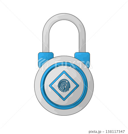 Illustration of Biometric lock 138117347
