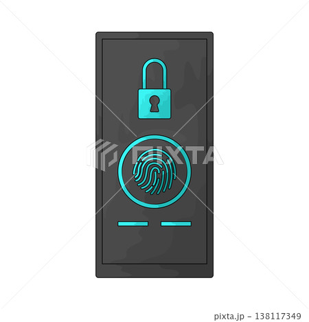 Illustration of Fingerprint Lock Illustration of Fingerprint Lock 138117349