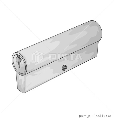 Illustration of Cylinder Lock Illustration of Cylinder Lock 138117358