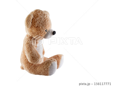 Big brown teddy bear on white background Big brown teddy bear on white background 138117771