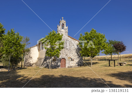 Old stone chapel in Castilla and Leon, Spain 138119131