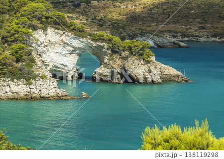 Arco di San Felice natural rock arch in Apulia, Italy Arco di San Felice natural rock arch in Apulia, Italy 138119298
