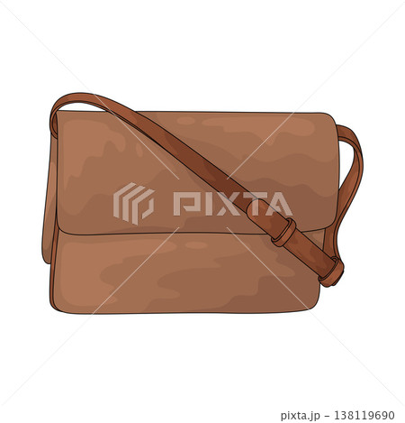 Illustration of crossbody bag 138119690