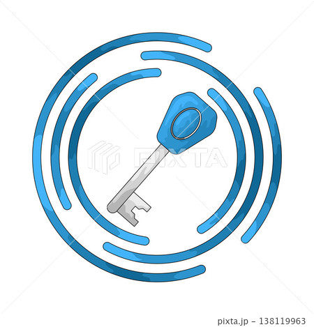 Illustration of Biometric Key Illustration of Biometric Key 138119963