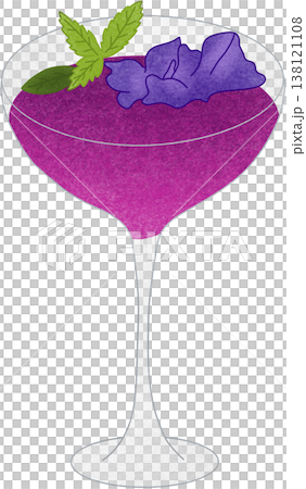 grape cocktail with flower grape cocktail with flower 138121108