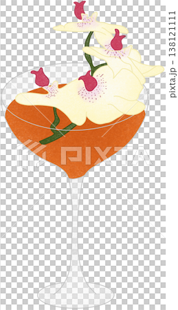 orange cocktail with flower orange cocktail with flower 138121111