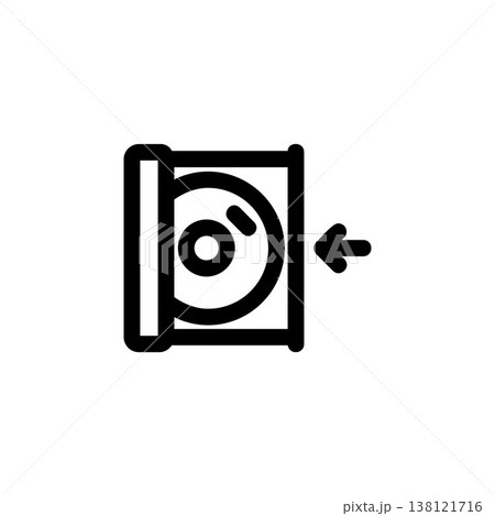 insert disc icon. Perfect for application, web, logo and presentation template. icon design line style 138121716