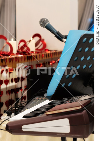 Microphone and keyboard setup for event 138121837